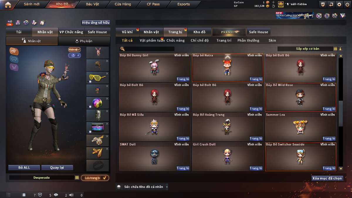 shop acc cf uy tin gia re